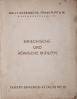 Rosenberg S, Versteigerunskatalog nr 72, Grichische und Roemische Muenzen, 11. Juli 1932, Frankfurt am M 1932.