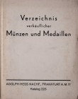 Rosenberg S., Verzeichnis verkaeuflicher Muenzen und Medaillen 1930, Frankfurt am M. 1930