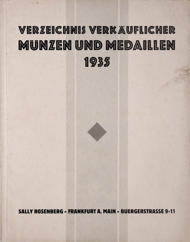 Rosenberg S., Verzeichnis verkaeuflicher Muenzen und Medaillen 1935, Frankfurt a...