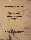 Schlessinger F., Sammlung aus norddeutschen Besitz II Abt, 31 Maerz 1931, Berlin 1931.