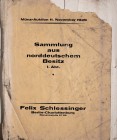 Schlessinger F., Sammlung aus norddeutschen Besitz, 11 November 1929, Berlin 1929
