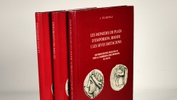 Lot of 3 books about the coins of Emporiton. "LES MONEDES DE PLATA D´EMPÒRION, RHODE I LES SEVES IMITACIONS", "LA PLATA EMPORITANA" AND "LES DRACMES E...