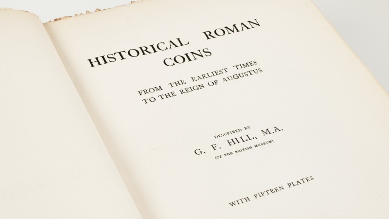 HISTORICAL ROMAN COINS. Author: G.F. Hill M.A., Edition: 1909. 191 pages. B/N. R...