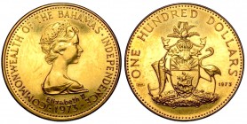 BAHAMAS. Elisabetta II (1953 - ) Coniazione speciale per l'indipendenza delle isole e loro ingresso nel Commonwealth (10 luglio 1973). Serie 4 valori ...