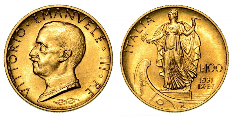 ITALIA. SAVOIA. Vittorio Emanuele III (1900-1946) - 100 lire 1931/IX. Italia su ...