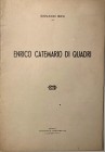 BOVI G. - Enrico Catemario di Quadri. " necrologio" Napoli, 1948. pp. 11, tavv. 1. brossura editoriale, buono stato. Edizione di 100 esemplari fuori c...