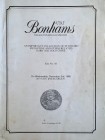 BONHAMS - VECCHI. A catalogue of Standard Byzantine and Imitative Dark Age gold coins. London, 3 december 1980. 38 pp. Nn. 404. tavv. 41. Ril editoria...