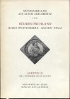 HESS A. – LEU & CO. – n. 38. Luzern, 6 – November, 1968. Munzsammlung aus altem adelbesitz. 3 teil. Suddeutschland Baden – Wurttemberg – Bayern – Pfal...