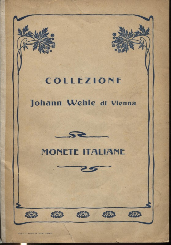 RATTO R. - Genova, 20 – Novembre, 1905. Collezione Johann Wehle di Vienna. Monet...