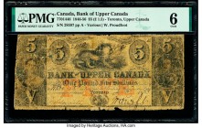 Canada Toronto, Bank of Upper Canada $5 1845-56 Ch.# 770-14-46 PMG Good 6. Third party grading company mentions tape repairs.

HID09801242017

© 2020 ...