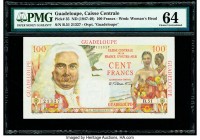 Guadeloupe Caisse Centrale de la France d'Outre-Mer 100 Francs ND (1947-49) Pick 35 PMG Choice Uncirculated 64. 

HID09801242017

© 2020 Heritage Auct...