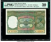 India Reserve Bank of India 100 Rupees ND (1937) Pick 20n Jhun4.7.1F PMG Very Fine 30. Staple holes at issue and spindle hole. 

HID09801242017

© 202...