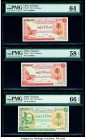 Libya Treasury 5 (2); 10 Piastres 1951 Pick 5 (2); 6 Three Examples PMG Choice About Unc 58 EPQ; Choice Uncirculated 64; Gem Uncirculated 66 EPQ. 

HI...