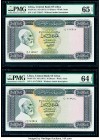Libya Central Bank of Libya 10 Dinars ND (1971) Pick 37a Two Consecutive Examples PMG Gem Uncirculated 65 EPQ; Choice Uncirculated 64 EPQ. 

HID098012...