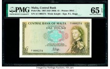 Malta Central Bank of Malta 1 Pound 1967 (ND 1969) Pick 29a PMG Gem Uncirculated 65 EPQ. 

HID09801242017

© 2020 Heritage Auctions | All Rights Reser...