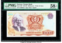 Norway Norges Bank 1000 Kroner 1978 Pick 40b PMG Choice About Unc 58 EPQ. 

HID09801242017

© 2020 Heritage Auctions | All Rights Reserved