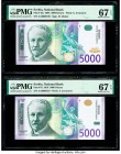Serbia National Bank 5000 Dinara 2003; 2016 Pick 45a; 62 Two Examples PMG Superb Gem Unc 67 EPQ (2). 

HID09801242017

© 2020 Heritage Auctions | All ...