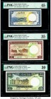 Sudan Bank of Sudan 1; 5; 10 Pounds 1968 Pick 8e; 9e; 10d Three Examples PMG Choice Extremely Fine 45; Choice Very Fine 35; Very Fine 30. 

HID0980124...
