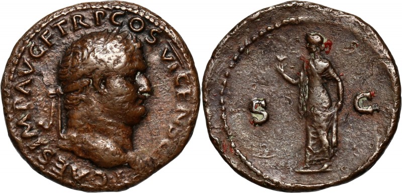 Roman Empire, Titus 79-81, As, Lugdunum Weight 10,98 g, 28 mm.
 Waga 10,98 g, 2...