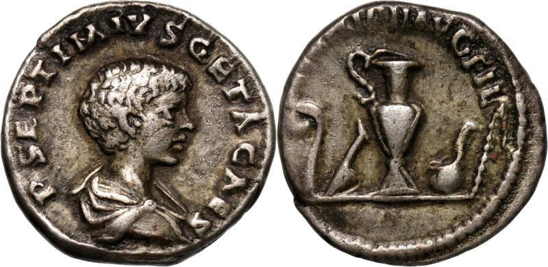 Roman Empire, Geta 209-212, Denar, Rome Weight 2,88 g, 16,5 mm.
 Waga 2,88 g, 1...