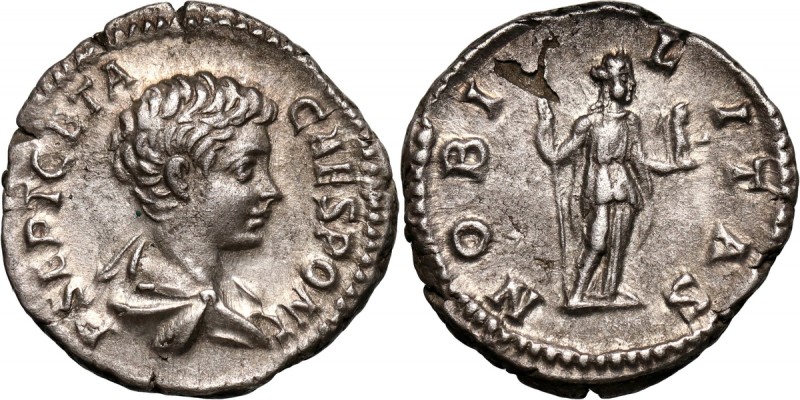 Roman Empire, Geta 209-212, Denar, Rome Weight 3,47 g, 18 mm.
 Waga 3,47 g, 18 ...