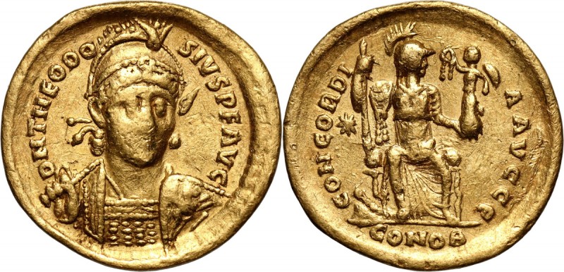Roman Empire, Theodosius II 408-450, Solidus, Constantinople Gold, weight 4,29 g...