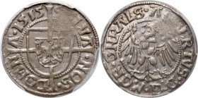 Zakon Krzyżacki, Albrecht Hohenzollern, grosz 1515, Królewiec