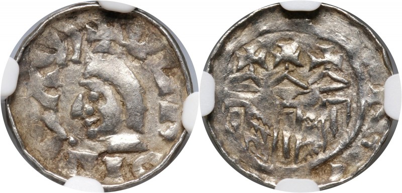 Władysław I Herman 1081-1102, denar Waga 0,72 g. Reference: Kopicki 32 (R1)
Gra...