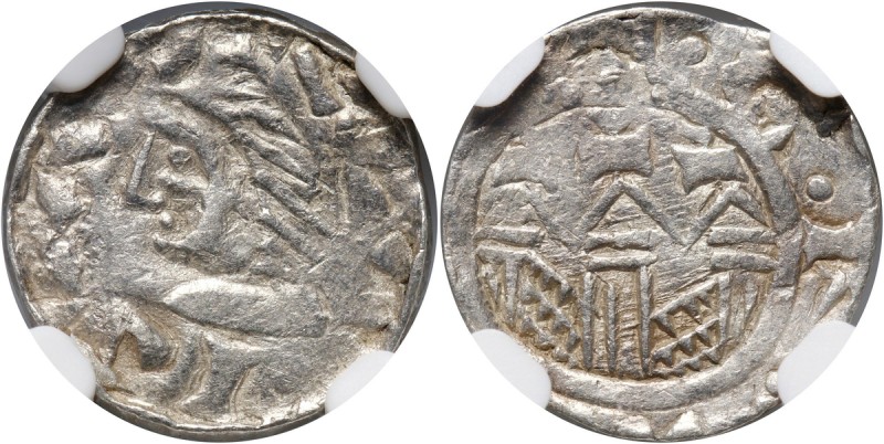 Władysław I Herman 1081-1102, denar Waga 0,88 g. Reference: Kopicki 32 (R1)
Gra...