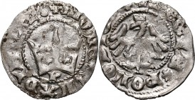 Władysław Jagiełło 1386-1434, półgrosz, Kraków, sygnatura P