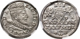 Zygmunt III Waza, trojak 1592, Wilno