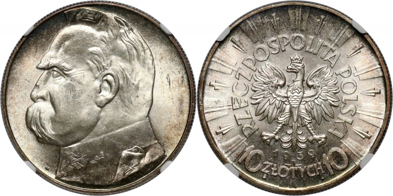 II RP, 10 złotych 1939, Warszawa, Józef Piłsudski Reference: Parchimowicz 124f
...