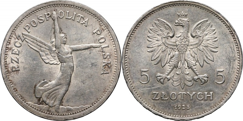 II RP, 5 złotych 1928, Bruksela, Nike Reference: Parchimowicz 114b
Grade: XF II...