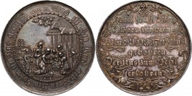 Wrocław, medal religijny z XVII wieku, narodziny Jezusa