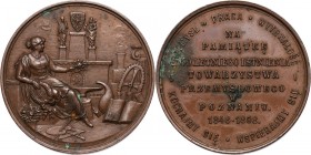 XIX wiek, medal z 1898 roku, 50-lecie Towarzystwa Przemysłowego w Poznaniu