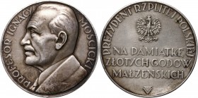 II RP, Prof. Ignacy Mościcki, medal na pamiątkę złotych godów z 1937 roku