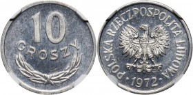 PRL, 10 groszy 1972, PROOFLIKE MAX