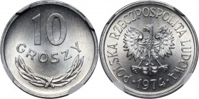 PRL, 10 groszy 1974 MAX