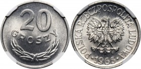 PRL, 20 groszy 1966