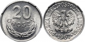 PRL, 20 groszy 1967