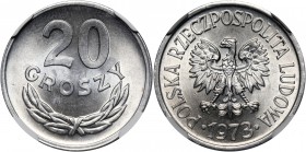 PRL, 20 groszy 1973, bez znaku mennicy