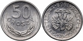 PRL, 50 groszy 1968, ODWROTKA