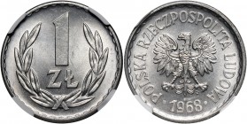 PRL, 1 złoty 1968