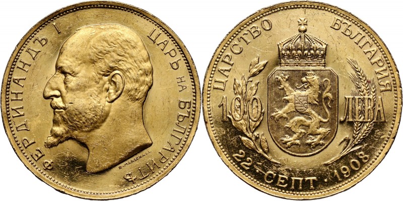 Bulgaria, Ferdinand I, 100 Leva 1912 Gold 32,22 g.
 Złoto 32,22 g.
Reference: ...