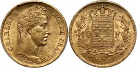 France, Charles X, 40 Francs 1830 A, Paris