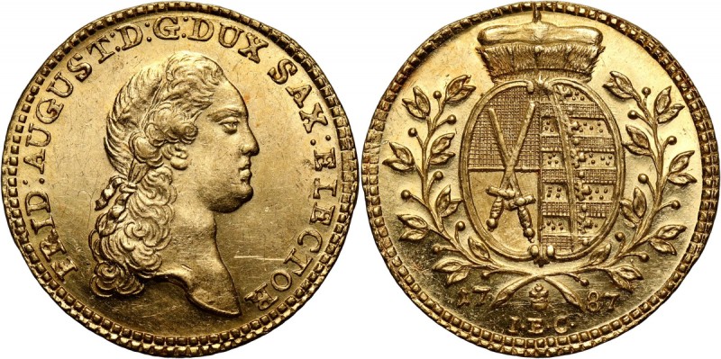 Germany, Saxony, Friedrich August III, Ducat 1787 IEC, Dresden Gold 3,46 g. Very...