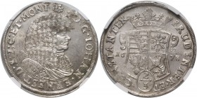 Germany, Saxony-Weimar, Johann Ernst II, 2/3 Thaler (Gulden) 1678, Weimar.