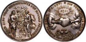 Germany, silver wedding medal without date (c. 1700)