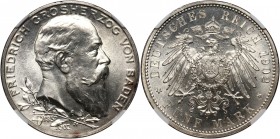 Germany, Baden, Friedrich I, 5 Mark 1902, Karlsruhe