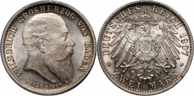 Germany, Baden, Friedrich I, 2 Mark 1907, Karlsruhe